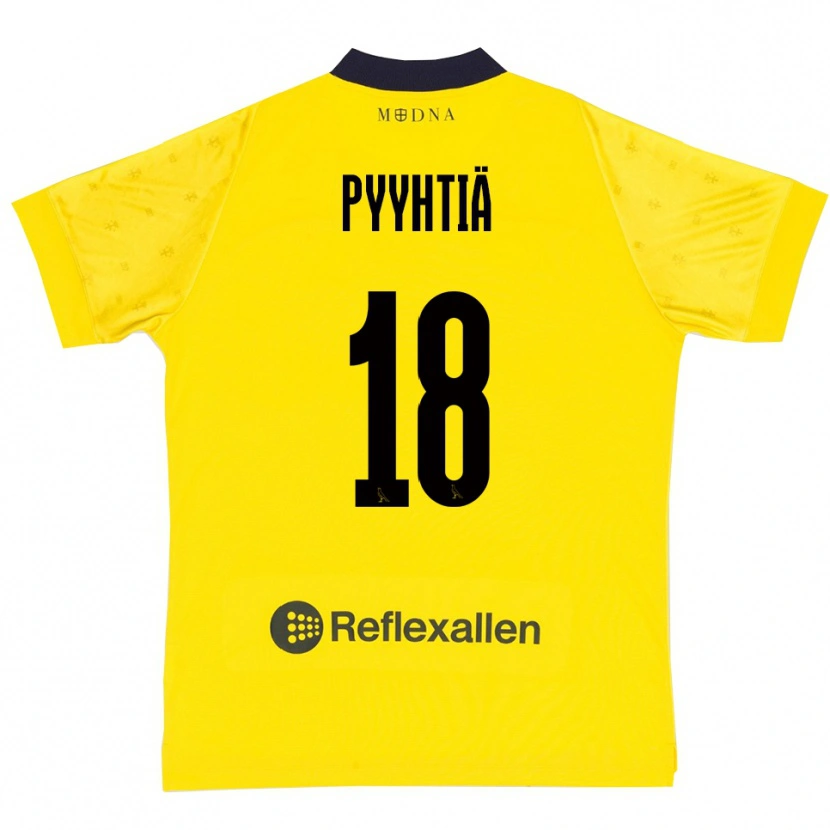 Danxen Hombre Camiseta Niklas Pyyhtiä #18 Amarillo Marino 1ª Equipación 2025/26 La Camisa México