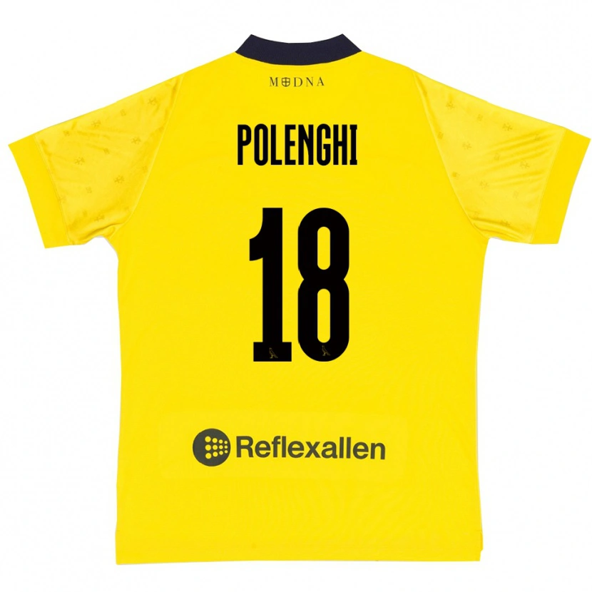 Danxen Hombre Camiseta Damiano Polenghi #18 Amarillo Marino 1ª Equipación 2025/26 La Camisa México
