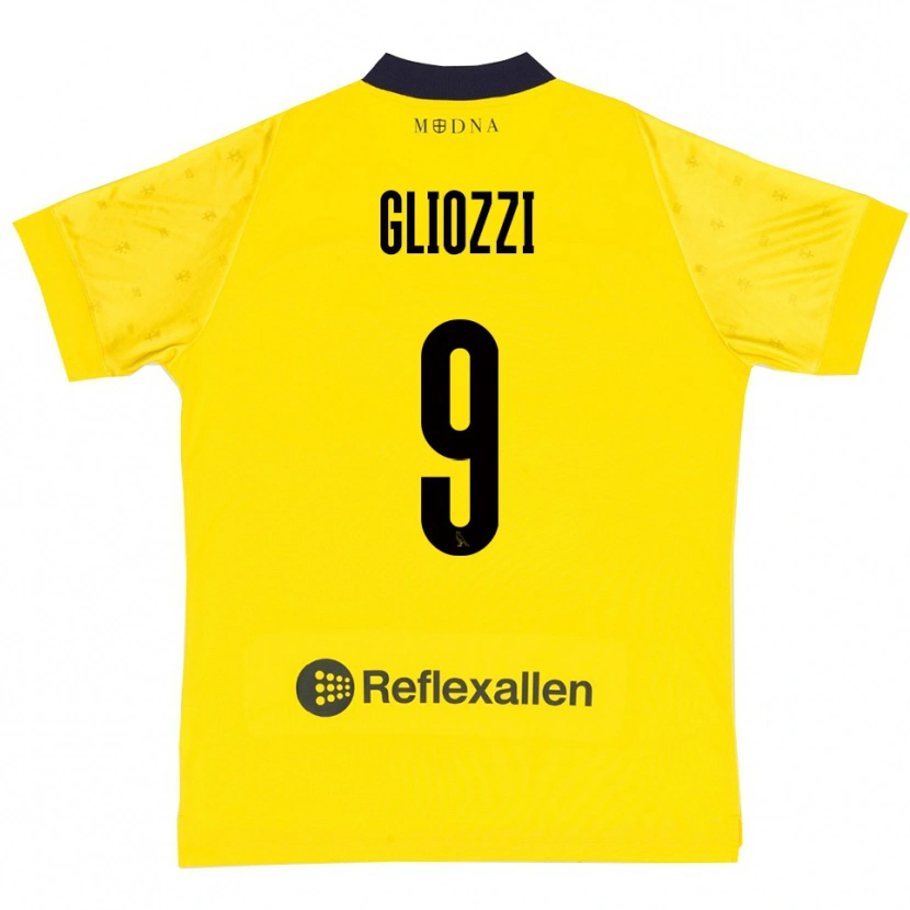 Danxen Hombre Camiseta Ettore Gliozzi #9 Amarillo Marino 1ª Equipación 2025/26 La Camisa México