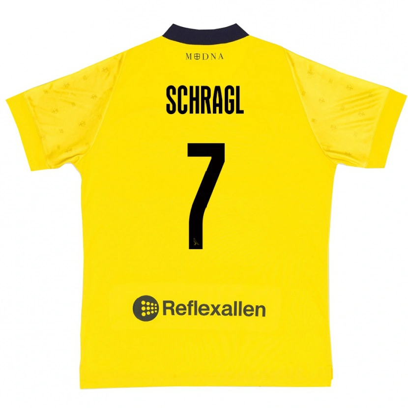 Danxen Hombre Camiseta Jakob Schragl #7 Amarillo Marino 1ª Equipación 2025/26 La Camisa México