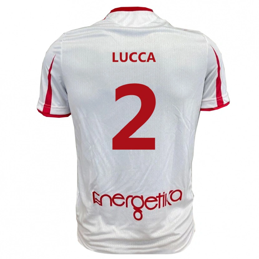 Danxen Hombre Camiseta Gabriele Lucca #2 Blanco Rojo 1ª Equipación 2025/26 La Camisa México