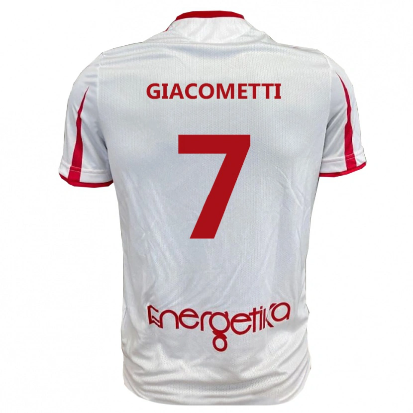 Danxen Hombre Camiseta Alex Giacometti #7 Blanco Rojo 1ª Equipación 2025/26 La Camisa México