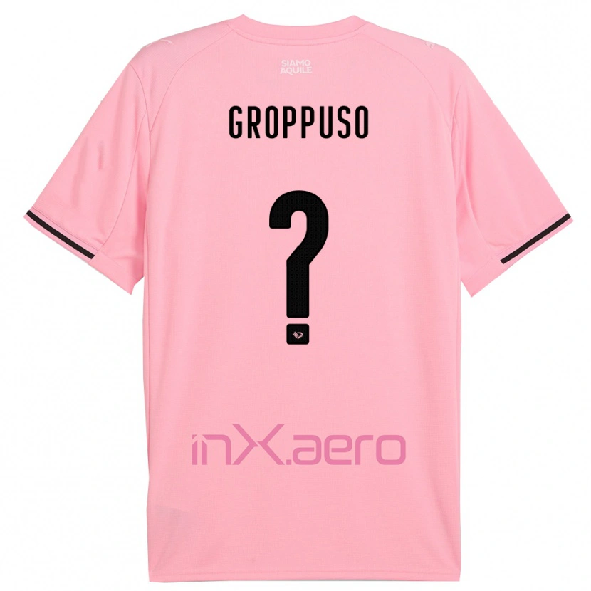 Danxen Hombre Camiseta Gabriele Groppuso #0 Rosa Negro 1ª Equipación 2025/26 La Camisa México