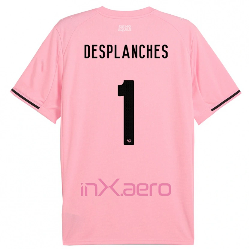 Danxen Hombre Camiseta Sebastiano Desplanches #1 Rosa Negro 1ª Equipación 2025/26 La Camisa México
