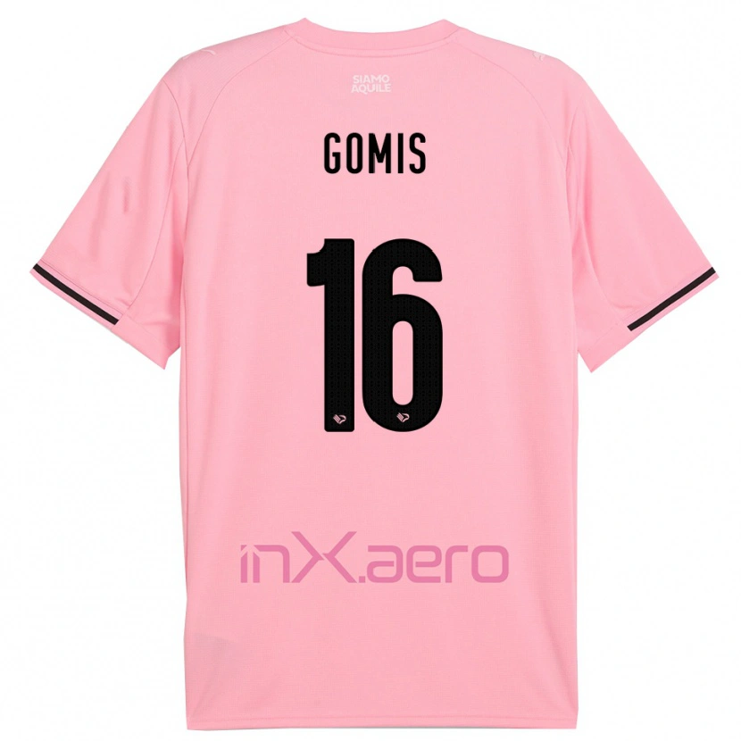 Danxen Hombre Camiseta Alfred Gomis #16 Rosa Negro 1ª Equipación 2025/26 La Camisa México