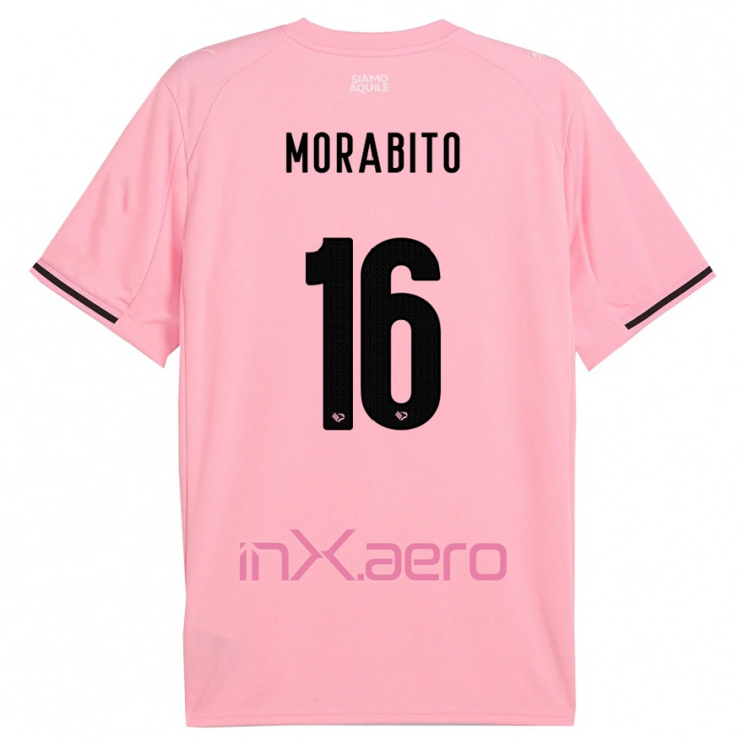Danxen Hombre Camiseta Gioele Maria Morabito #16 Rosa Negro 1ª Equipación 2025/26 La Camisa México