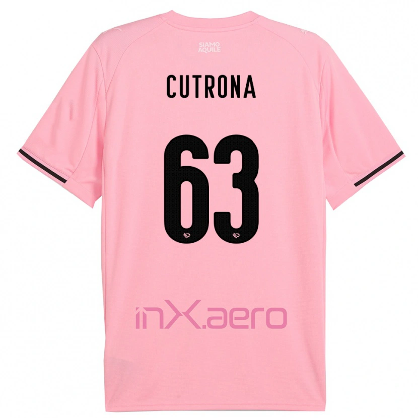 Danxen Hombre Camiseta Francesco Cutrona #63 Rosa Negro 1ª Equipación 2025/26 La Camisa México
