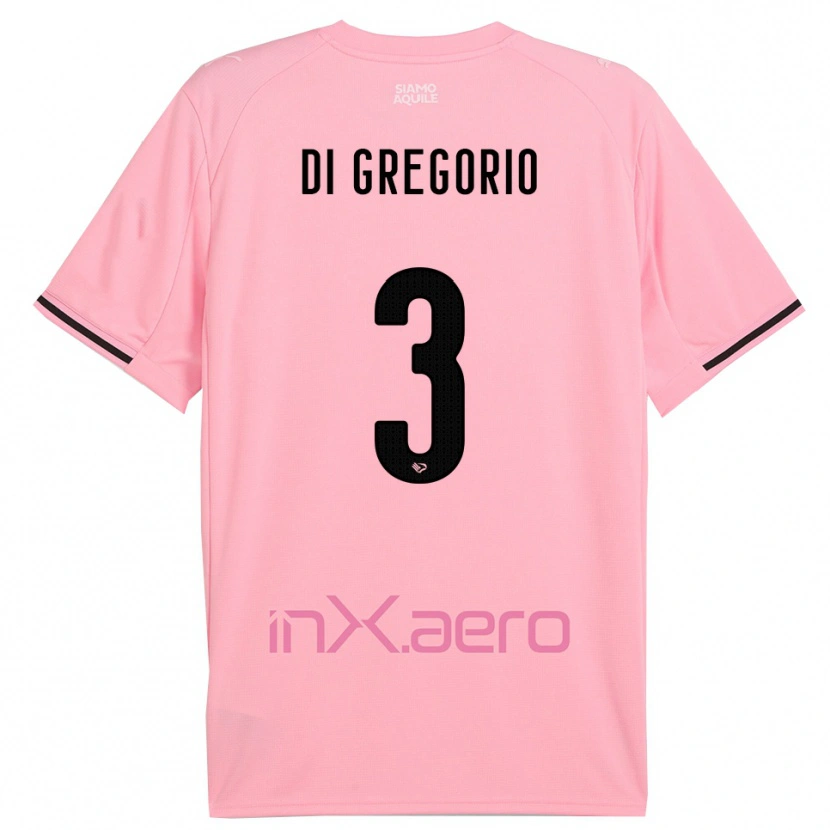 Danxen Hombre Camiseta Angelo Di Gregorio #3 Rosa Negro 1ª Equipación 2025/26 La Camisa México