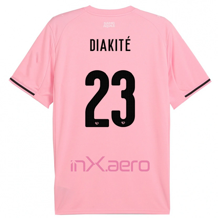 Danxen Hombre Camiseta Salim Diakité #23 Rosa Negro 1ª Equipación 2025/26 La Camisa México
