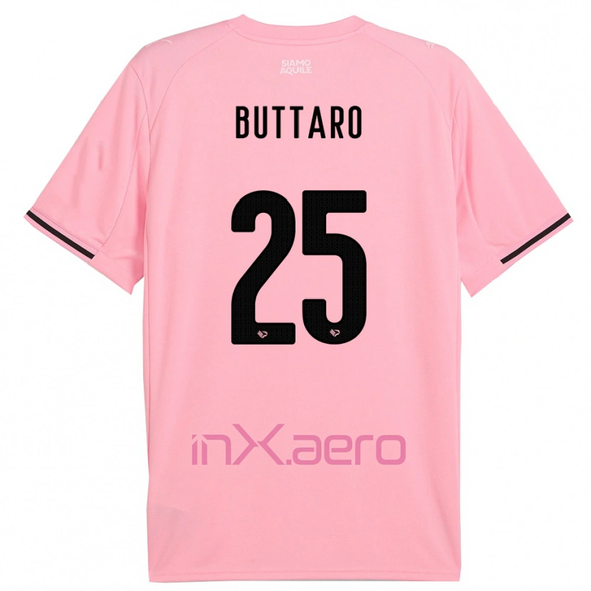 Danxen Hombre Camiseta Alessio Buttaro #25 Rosa Negro 1ª Equipación 2025/26 La Camisa México