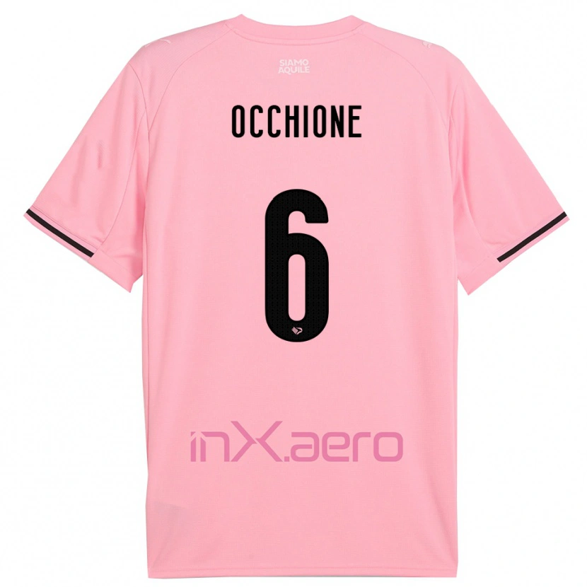 Danxen Hombre Camiseta Andrea Occhione #6 Rosa Negro 1ª Equipación 2025/26 La Camisa México