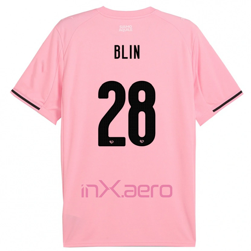 Danxen Hombre Camiseta Alexis Blin #28 Rosa Negro 1ª Equipación 2025/26 La Camisa México