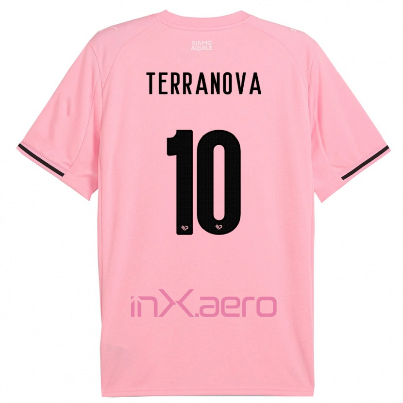 Danxen Hombre Camiseta Mattia Terranova #10 Rosa Negro 1ª Equipación 2025/26 La Camisa México