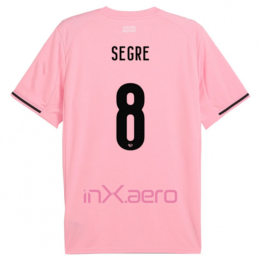 Danxen Hombre Camiseta Jacopo Segre #8 Rosa Negro 1ª Equipación 2025/26 La Camisa México
