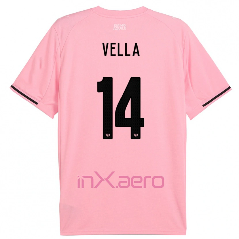 Danxen Hombre Camiseta Andreas Vella #14 Rosa Negro 1ª Equipación 2025/26 La Camisa México