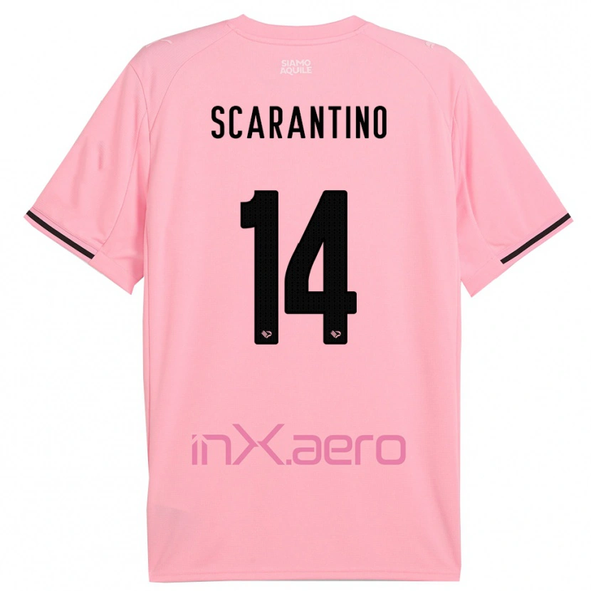 Danxen Hombre Camiseta Giorgio Scarantino #14 Rosa Negro 1ª Equipación 2025/26 La Camisa México
