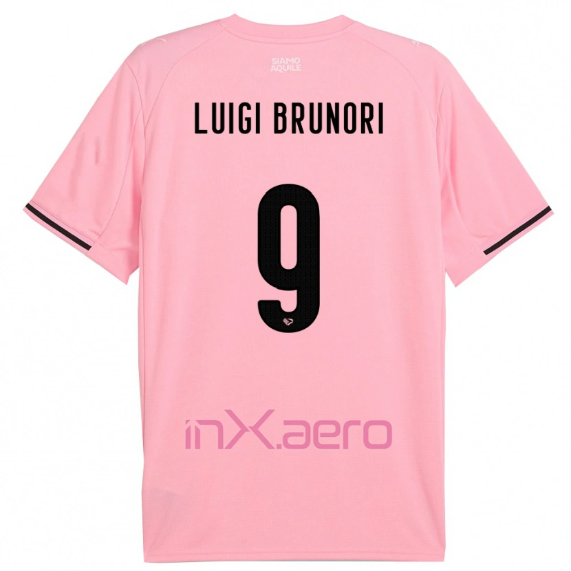 Danxen Hombre Camiseta Matteo Luigi Brunori #9 Rosa Negro 1ª Equipación 2025/26 La Camisa México