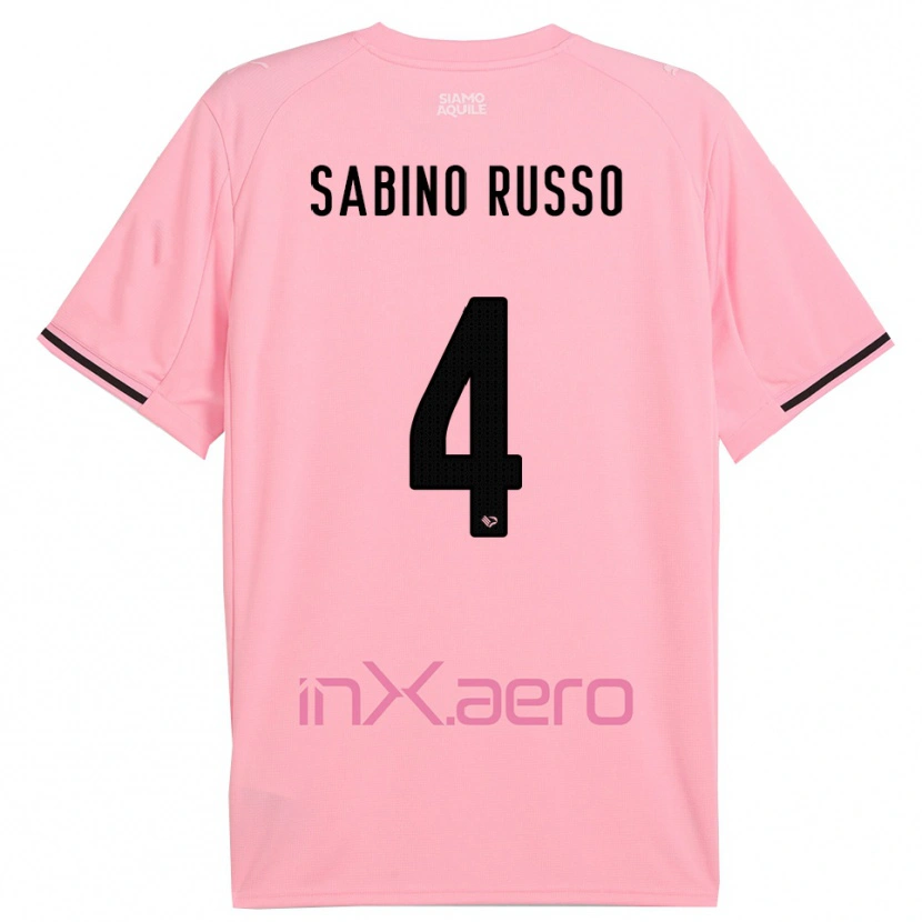 Danxen Hombre Camiseta Alessandro Sabino Russo #4 Rosa Negro 1ª Equipación 2025/26 La Camisa México