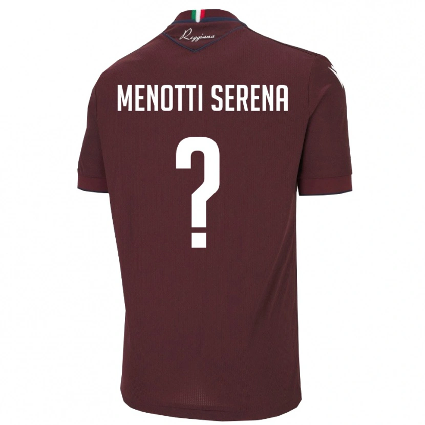 Danxen Hombre Camiseta Toma Menotti Serena #0 Borgoña Blanco 1ª Equipación 2025/26 La Camisa México
