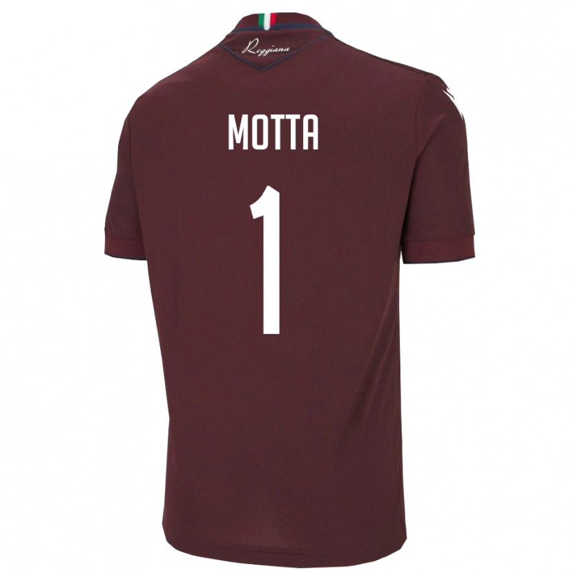 Danxen Hombre Camiseta Edoardo Motta #1 Borgoña Blanco 1ª Equipación 2025/26 La Camisa México