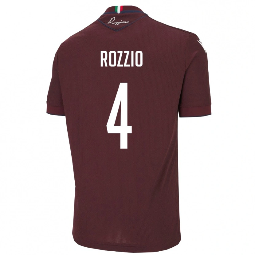 Danxen Hombre Camiseta Paolo Rozzio #4 Borgoña Blanco 1ª Equipación 2025/26 La Camisa México