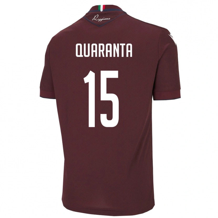 Danxen Hombre Camiseta Danilo Quaranta #15 Borgoña Blanco 1ª Equipación 2025/26 La Camisa México