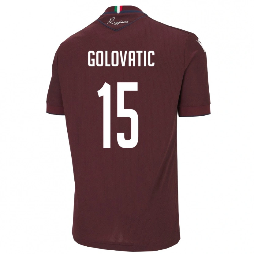 Danxen Hombre Camiseta Daniel Golovatic #15 Borgoña Blanco 1ª Equipación 2025/26 La Camisa México