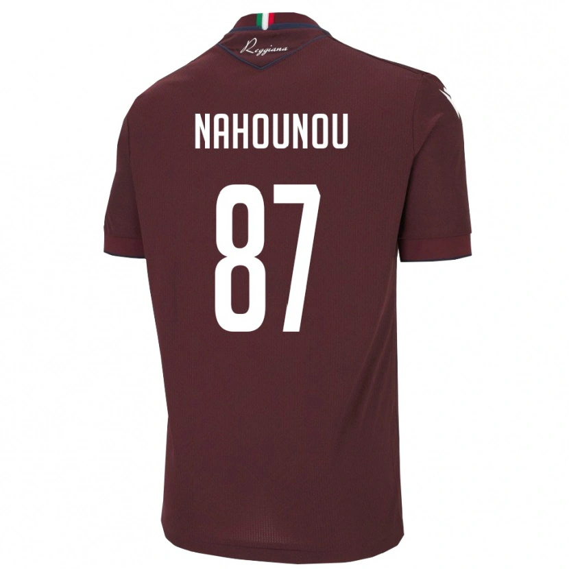 Danxen Hombre Camiseta Yannis Nahounou #87 Borgoña Blanco 1ª Equipación 2025/26 La Camisa México