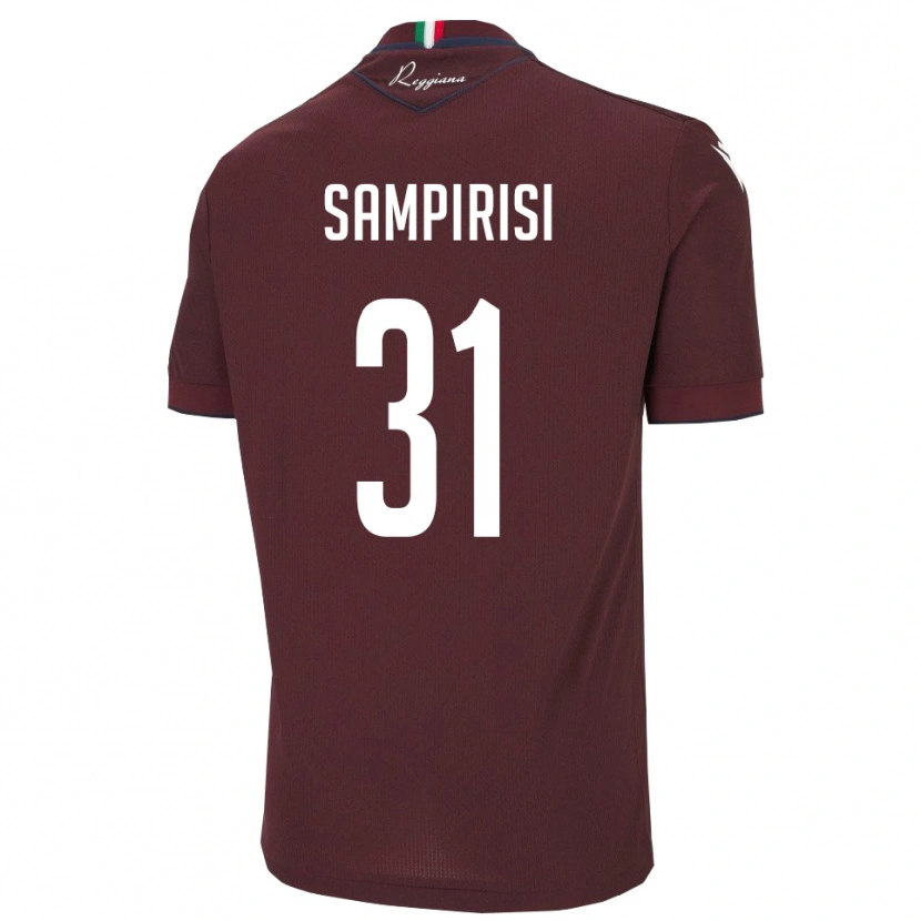 Danxen Hombre Camiseta Mario Sampirisi #31 Borgoña Blanco 1ª Equipación 2025/26 La Camisa México