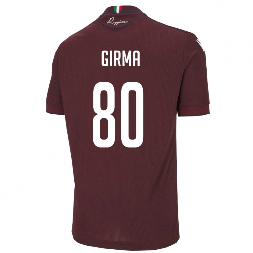 Danxen Hombre Camiseta Natan Girma #80 Borgoña Blanco 1ª Equipación 2025/26 La Camisa México