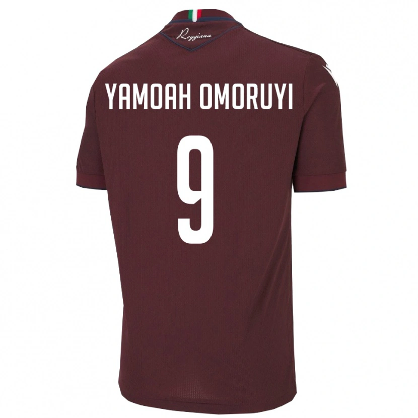 Danxen Hombre Camiseta Jeremiah Yamoah Omoruyi #9 Borgoña Blanco 1ª Equipación 2025/26 La Camisa México