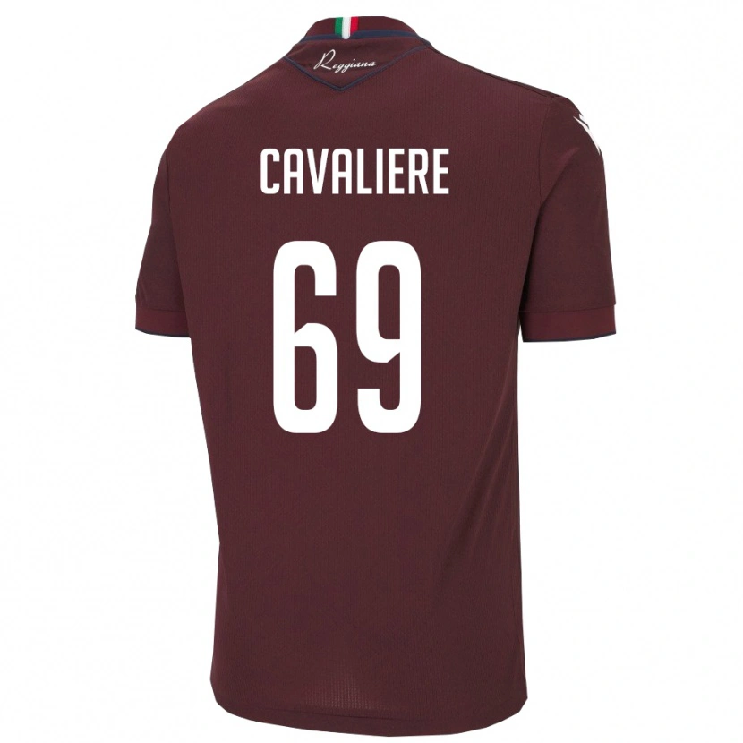 Danxen Hombre Camiseta Edoardo Cavaliere #69 Borgoña Blanco 1ª Equipación 2025/26 La Camisa México