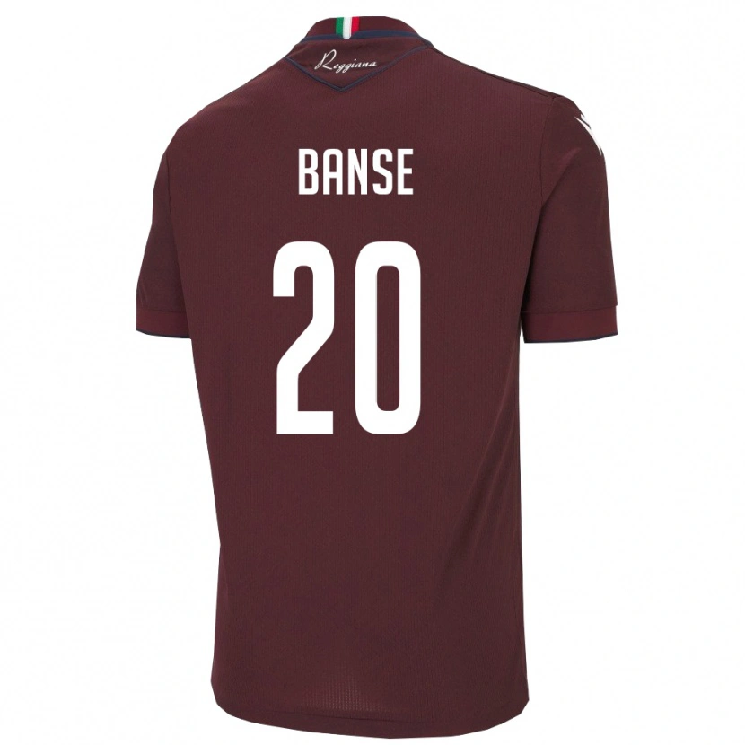 Danxen Hombre Camiseta Ousmane Banse #20 Borgoña Blanco 1ª Equipación 2025/26 La Camisa México