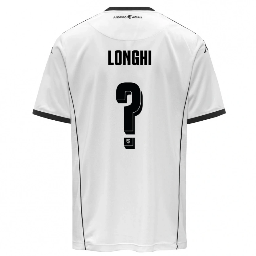 Danxen Hombre Camiseta Tommaso Longhi #0 Blanco Negro 1ª Equipación 2025/26 La Camisa México