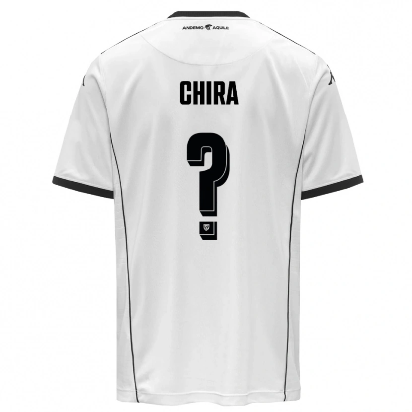 Danxen Hombre Camiseta Alessandro Chira #0 Blanco Negro 1ª Equipación 2025/26 La Camisa México