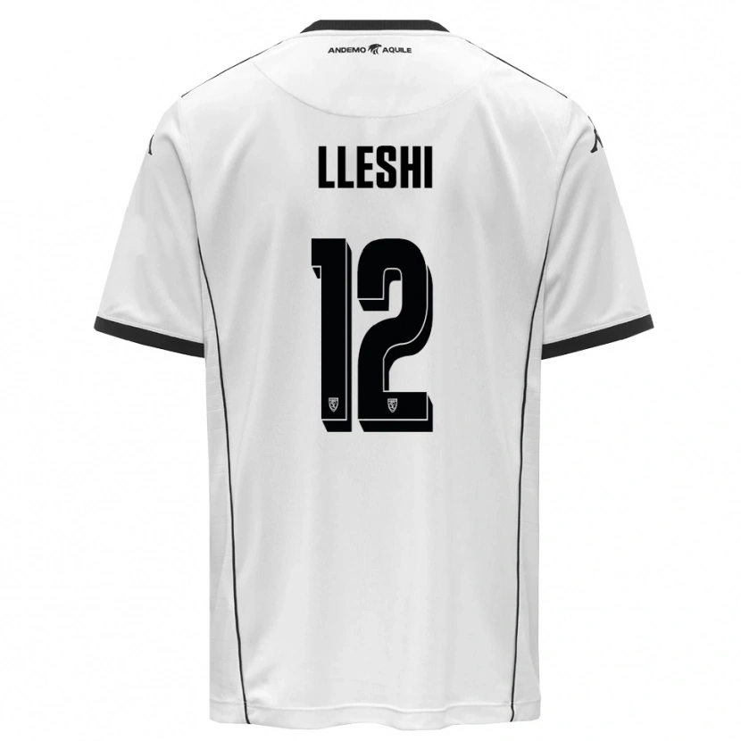 Danxen Hombre Camiseta Leonardo Lleshi #12 Blanco Negro 1ª Equipación 2025/26 La Camisa México