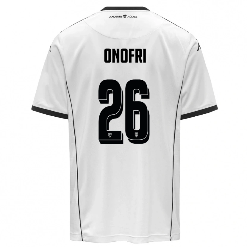 Danxen Hombre Camiseta Matteo Onofri #26 Blanco Negro 1ª Equipación 2025/26 La Camisa México