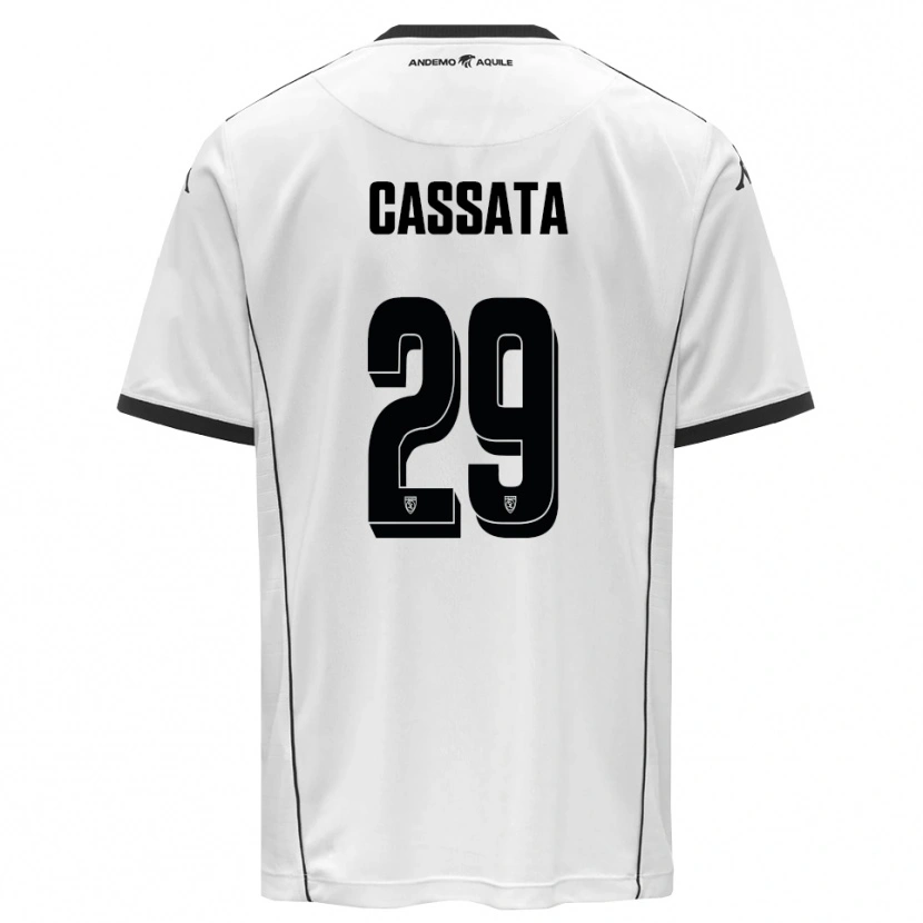 Danxen Hombre Camiseta Francesco Cassata #29 Blanco Negro 1ª Equipación 2025/26 La Camisa México