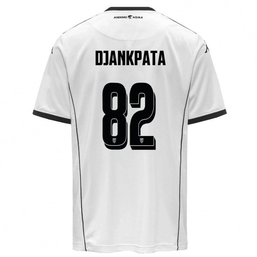 Danxen Hombre Camiseta Halid Djankpata #82 Blanco Negro 1ª Equipación 2025/26 La Camisa México
