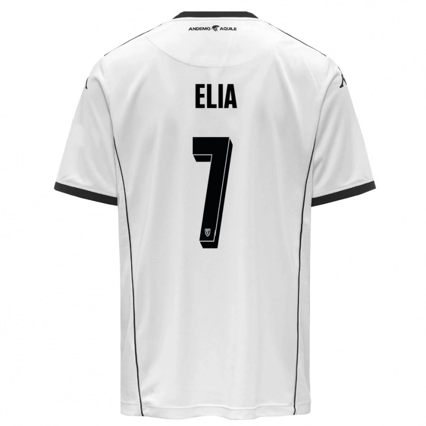 Danxen Hombre Camiseta Salvatore Elia #7 Blanco Negro 1ª Equipación 2025/26 La Camisa México