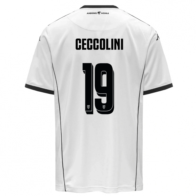 Danxen Hombre Camiseta Jacopo Ceccolini #19 Blanco Negro 1ª Equipación 2025/26 La Camisa México