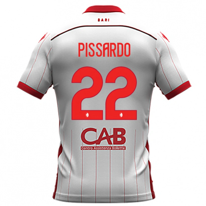 Danxen Hombre Camiseta Marco Pissardo #22 Blanco Rojo 1ª Equipación 2025/26 La Camisa México