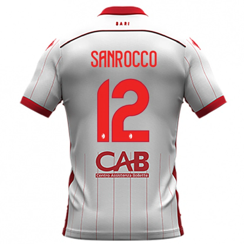 Danxen Hombre Camiseta Michele Sanrocco #12 Blanco Rojo 1ª Equipación 2025/26 La Camisa México