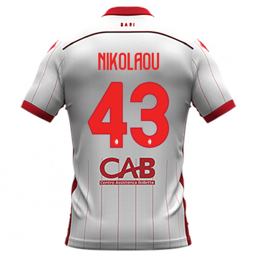 Danxen Hombre Camiseta Dimitrios Nikolaou #43 Blanco Rojo 1ª Equipación 2025/26 La Camisa México