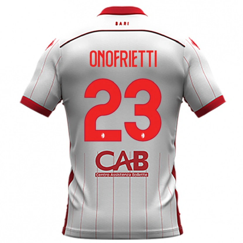 Danxen Hombre Camiseta Vincenzo Onofrietti #23 Blanco Rojo 1ª Equipación 2025/26 La Camisa México