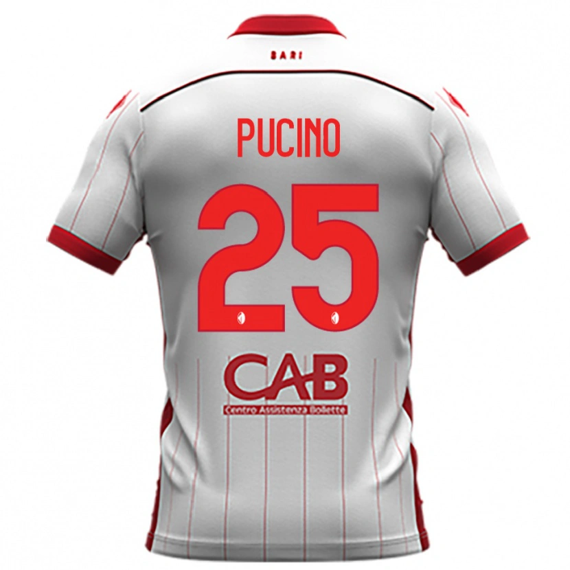 Danxen Hombre Camiseta Raffaele Pucino #25 Blanco Rojo 1ª Equipación 2025/26 La Camisa México