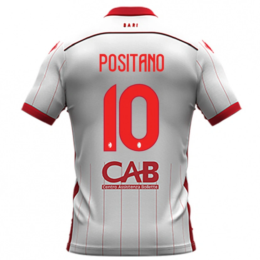 Danxen Hombre Camiseta Giuseppe Positano #10 Blanco Rojo 1ª Equipación 2025/26 La Camisa México