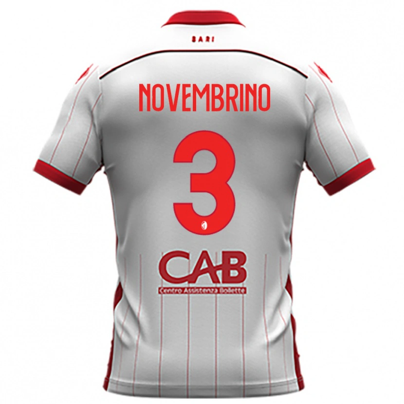 Danxen Hombre Camiseta Gioele Novembrino #3 Blanco Rojo 1ª Equipación 2025/26 La Camisa México