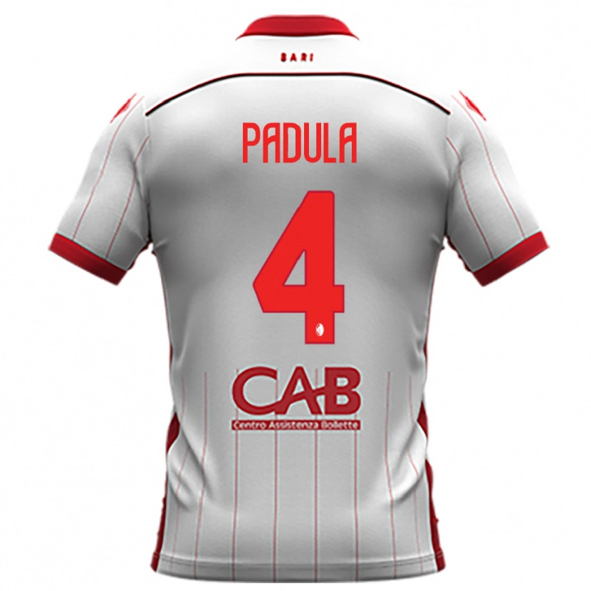 Danxen Hombre Camiseta Giuseppe Padula #4 Blanco Rojo 1ª Equipación 2025/26 La Camisa México