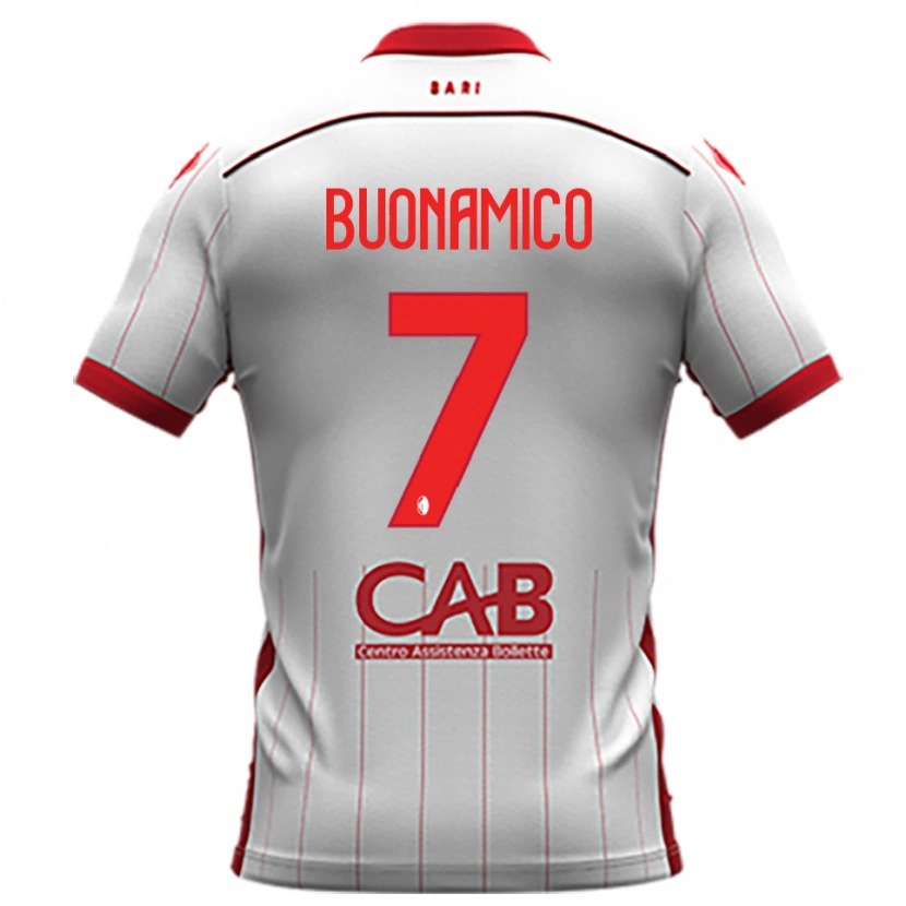 Danxen Hombre Camiseta Alessandro Buonamico #7 Blanco Rojo 1ª Equipación 2025/26 La Camisa México
